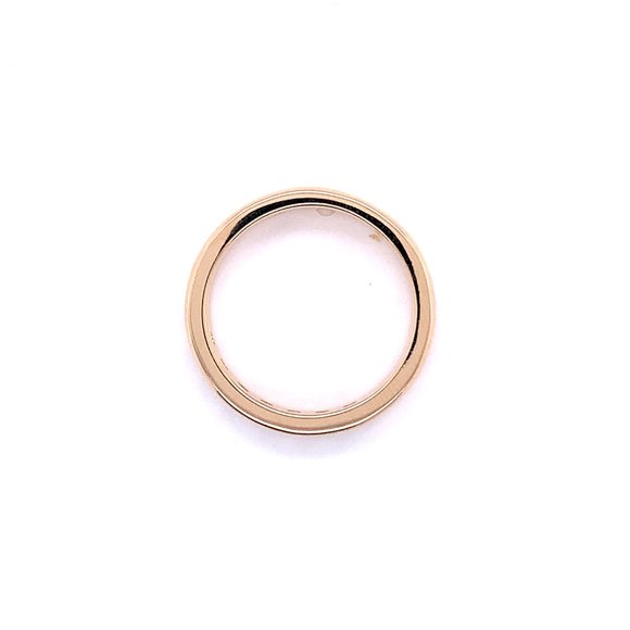 14K Solid Yellow Gold Diamond Channel Set Diamond Ring - Picture 5 of 5